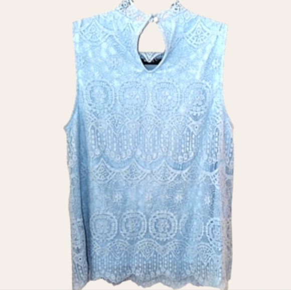 🪻Est 1946 Crochet Top Light Blue - Picture 5 of 11